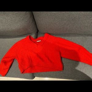 Red knit sweater, PULL&BEAR, semi new